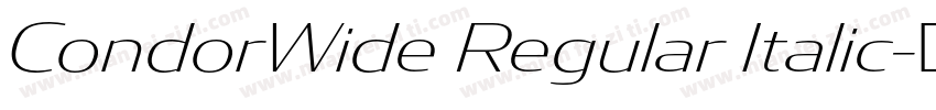 CondorWide Regular Italic字体转换